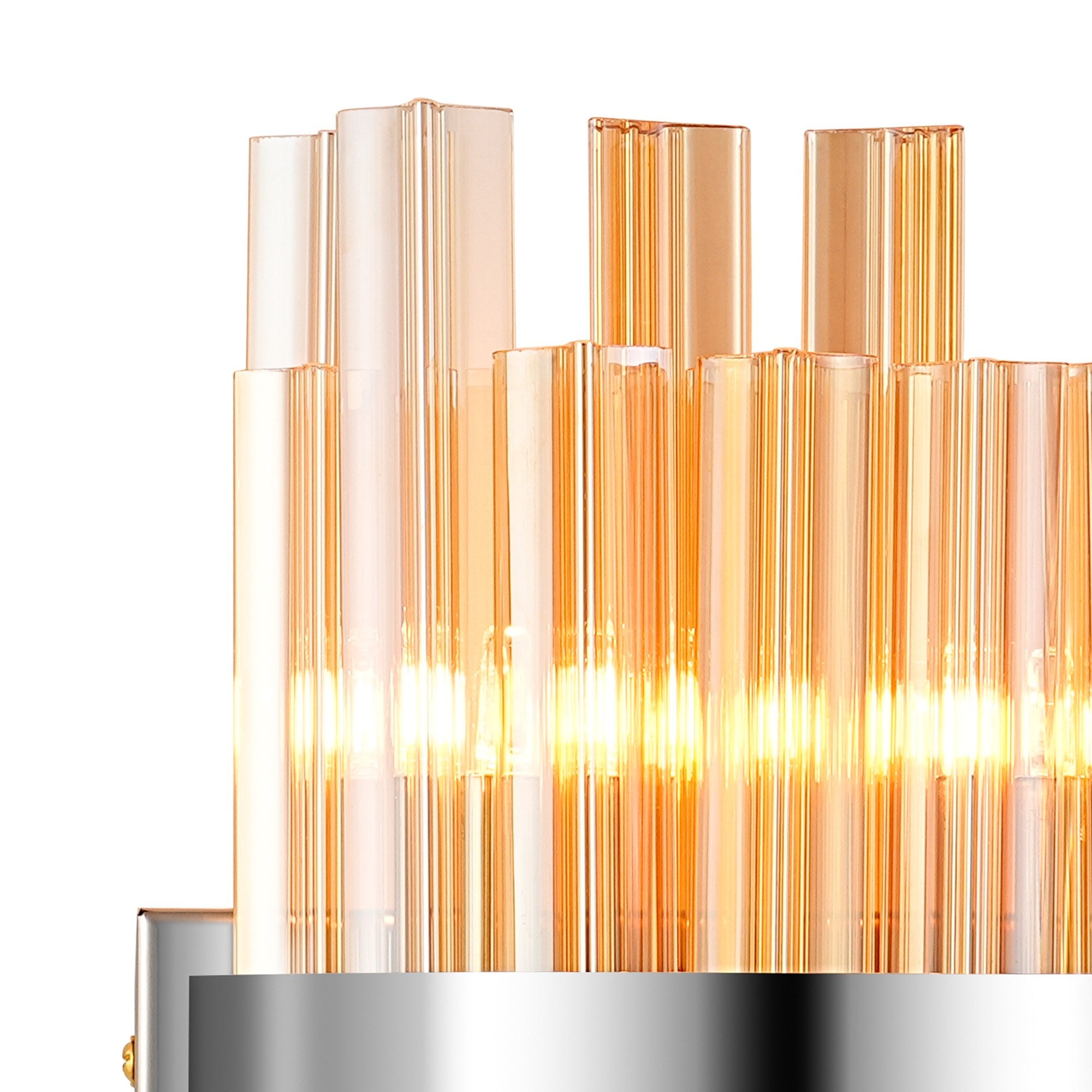 NL9510PN/AM9 Kaffer 4 Light Wall Light Polished Nickel Amber