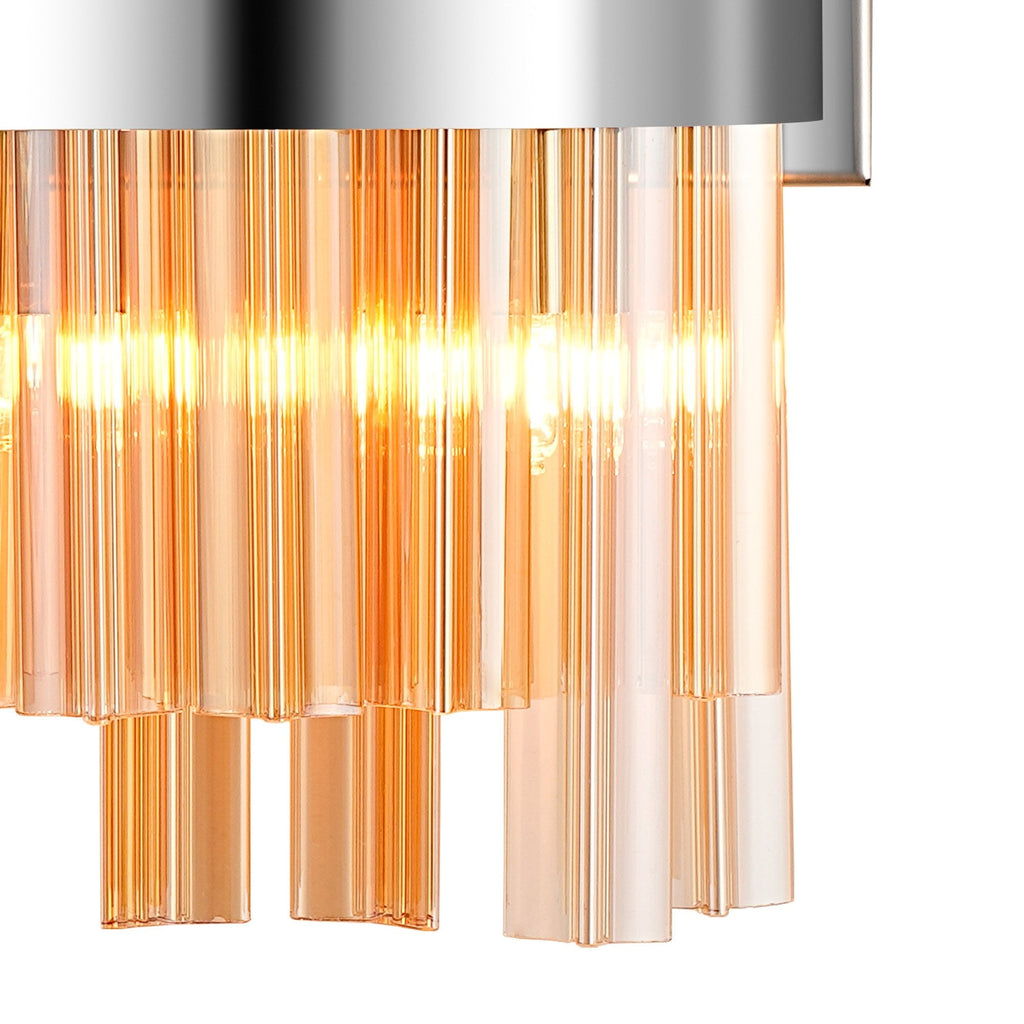 NL9510PN/AM9 Kaffer 4 Light Wall Light Polished Nickel Amber