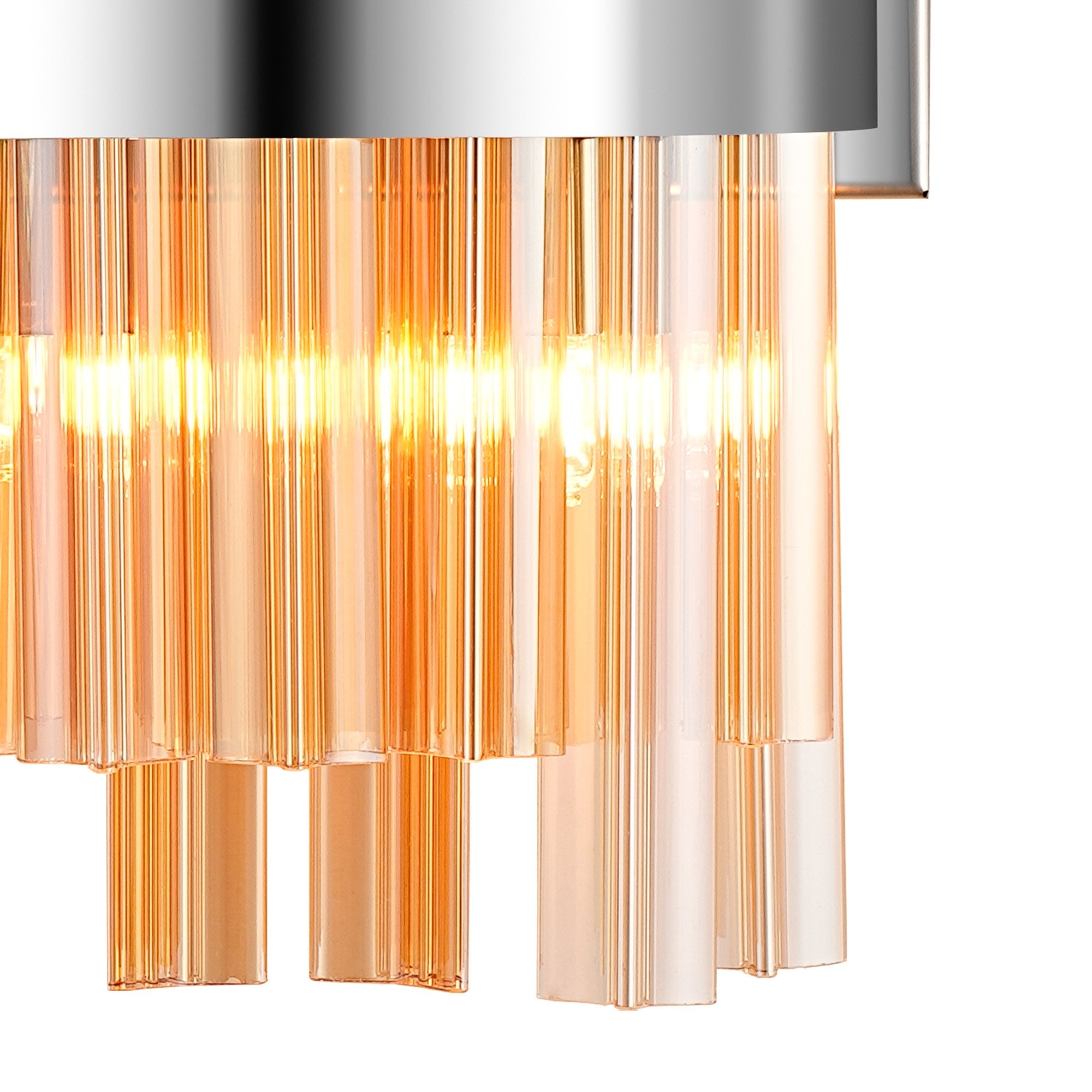 NL9510PN/AM9 Kaffer 4 Light Wall Light Polished Nickel Amber