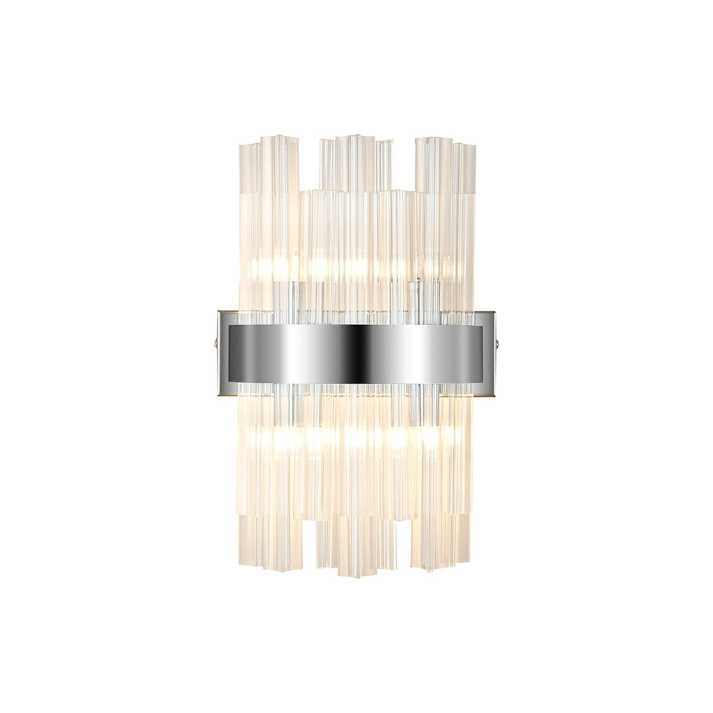 NL9510PN/CL9 Kaffer 4 Light Wall Light Polished Nickel Clear