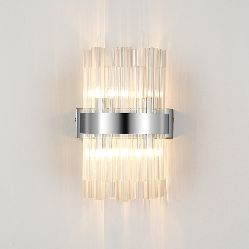 NL9510PN/CL9 Kaffer 4 Light Wall Light Polished Nickel Clear