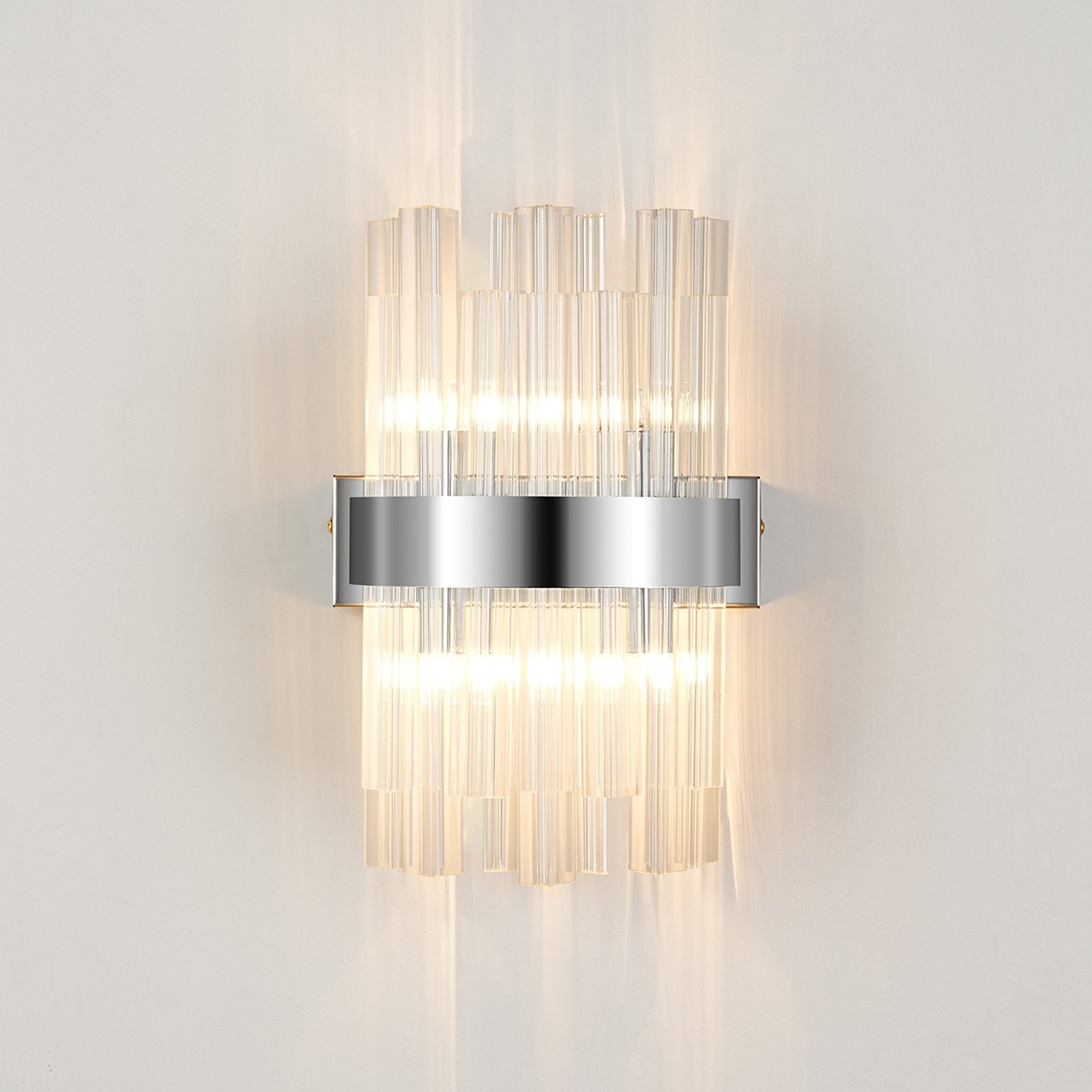 NL9510PN/CL9 Kaffer 4 Light Wall Light Polished Nickel Clear