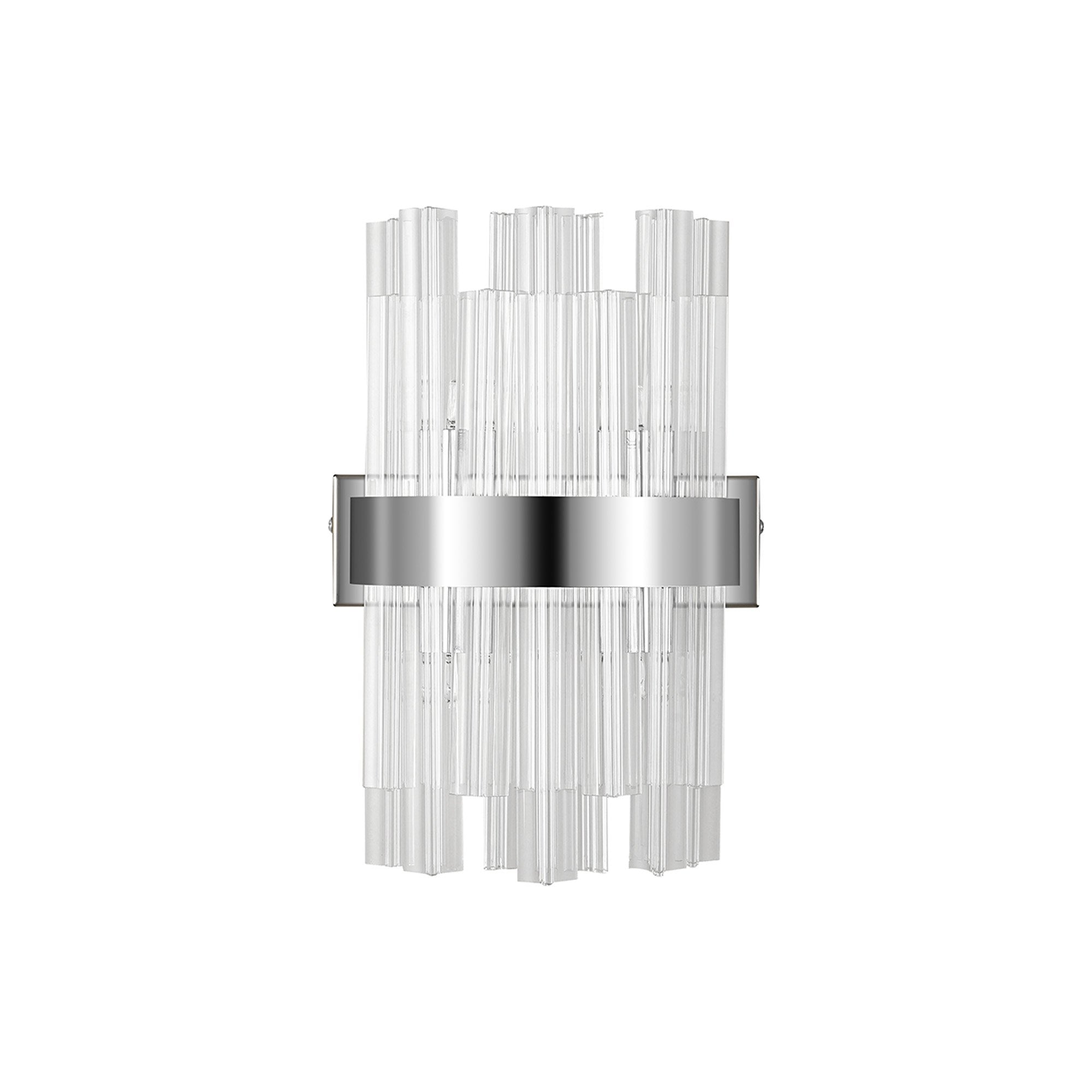 NL9510PN/CL9 Kaffer 4 Light Wall Light Polished Nickel Clear