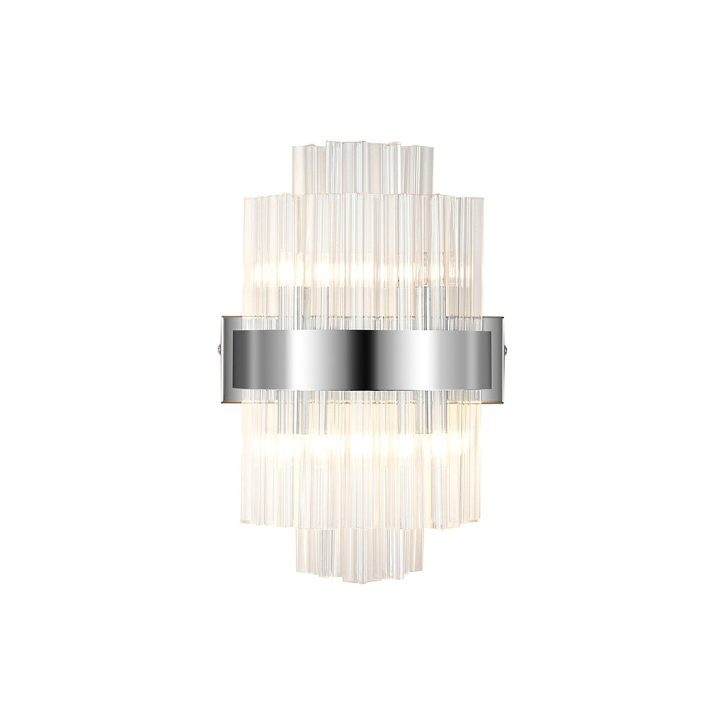 NL9510PN/CL9 Kaffer 4 Light Wall Light Polished Nickel Clear