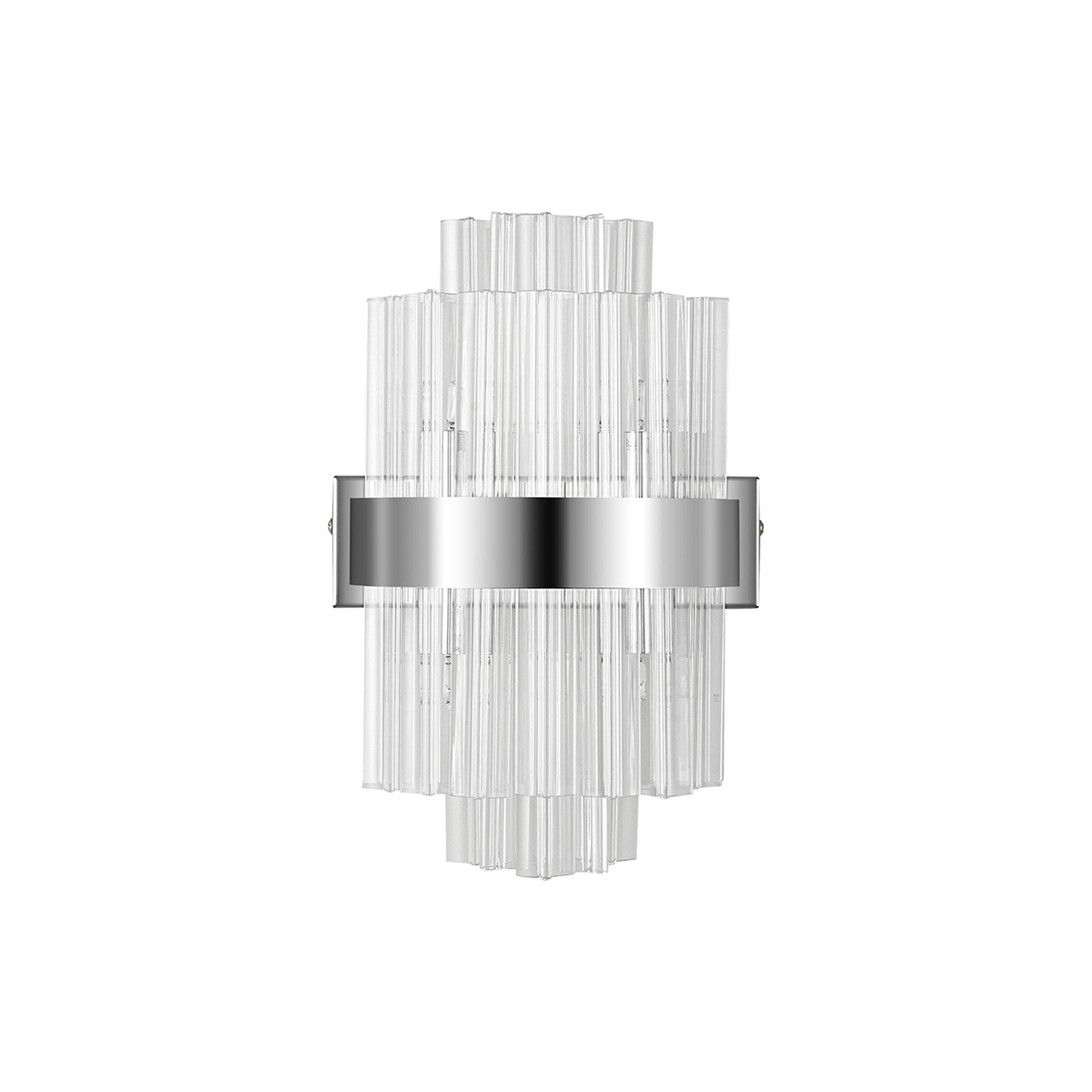 NL9510PN/CL9 Kaffer 4 Light Wall Light Polished Nickel Clear