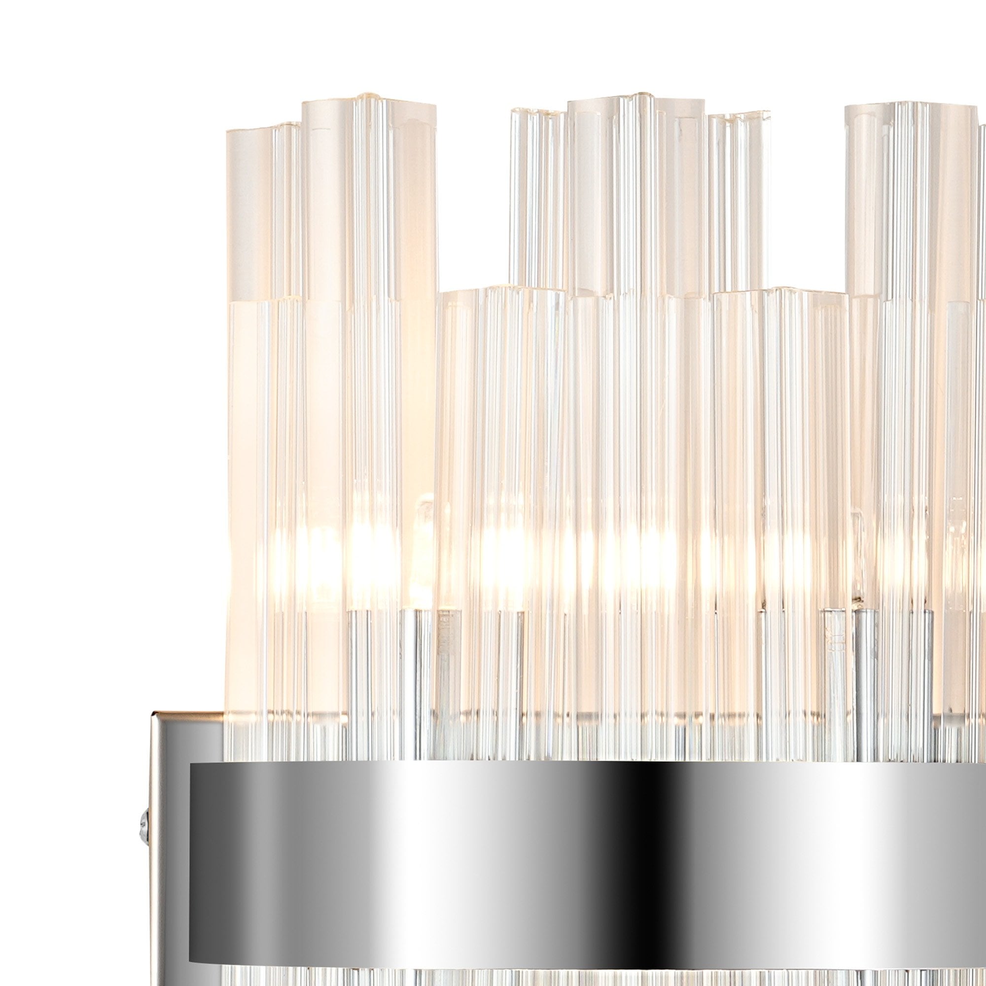 NL9510PN/CL9 Kaffer 4 Light Wall Light Polished Nickel Clear