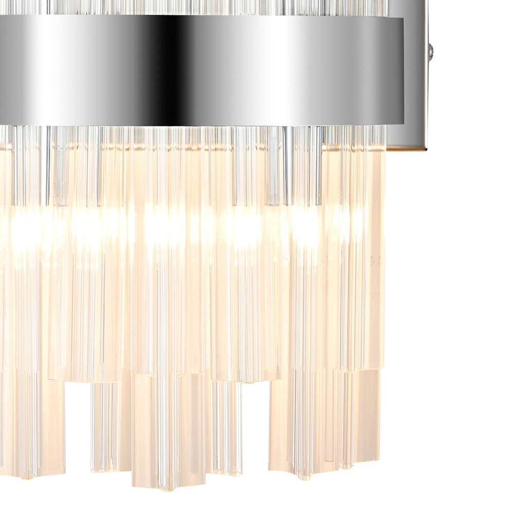 NL9510PN/CL9 Kaffer 4 Light Wall Light Polished Nickel Clear