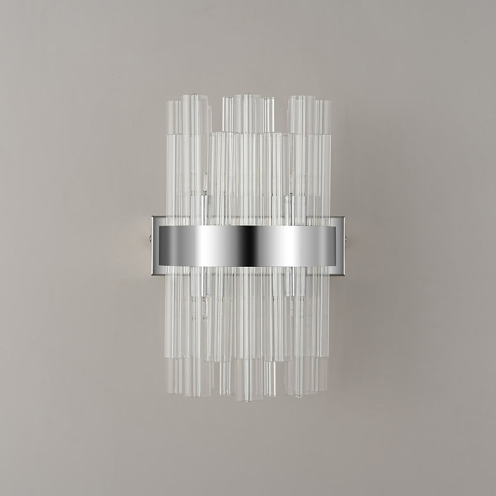 NL9510PN/CL9 Kaffer 4 Light Wall Light Polished Nickel Clear