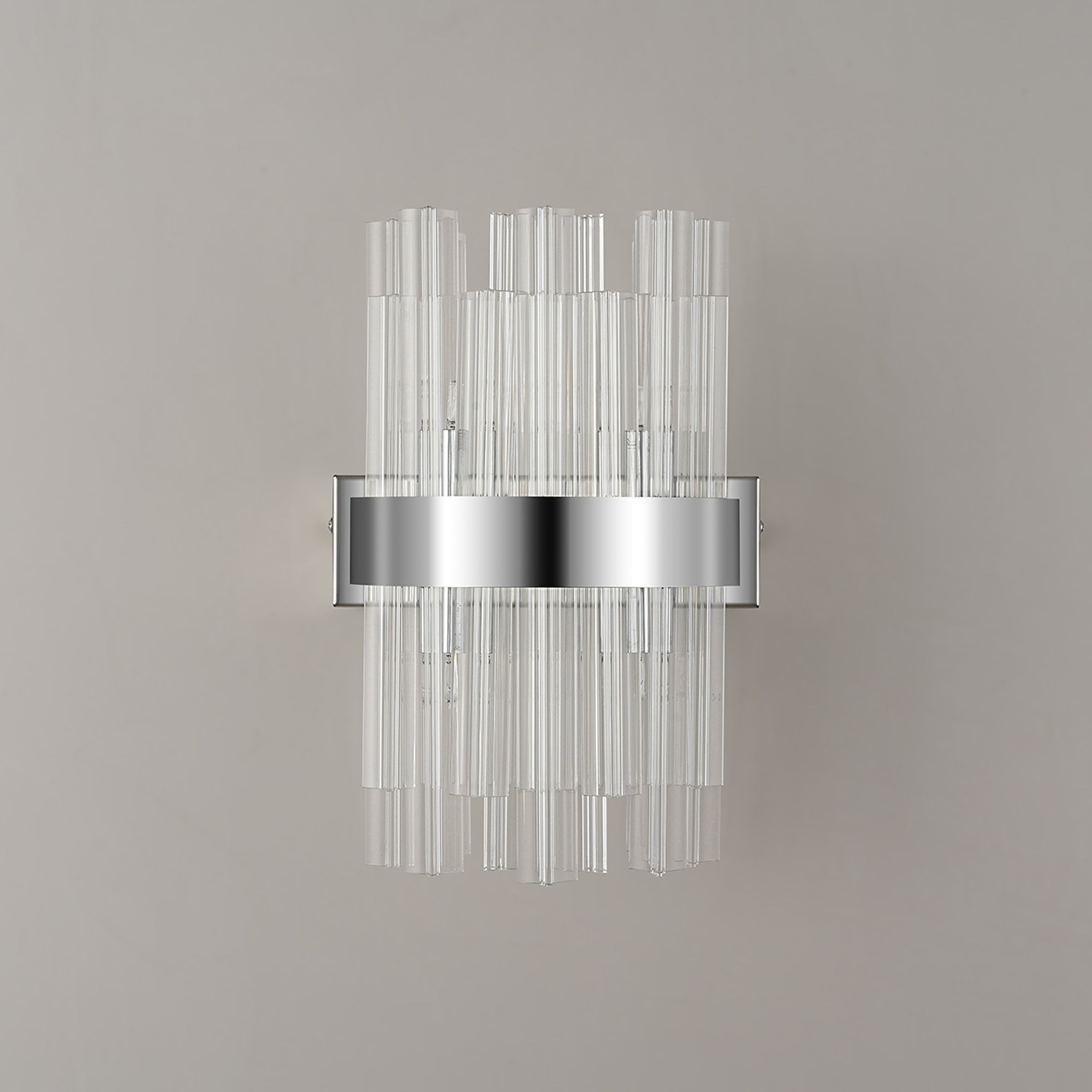 NL9510PN/CL9 Kaffer 4 Light Wall Light Polished Nickel Clear