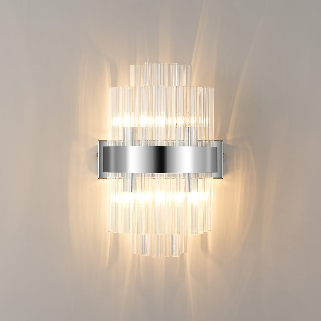 NL9510PN/CL9 Kaffer 4 Light Wall Light Polished Nickel Clear