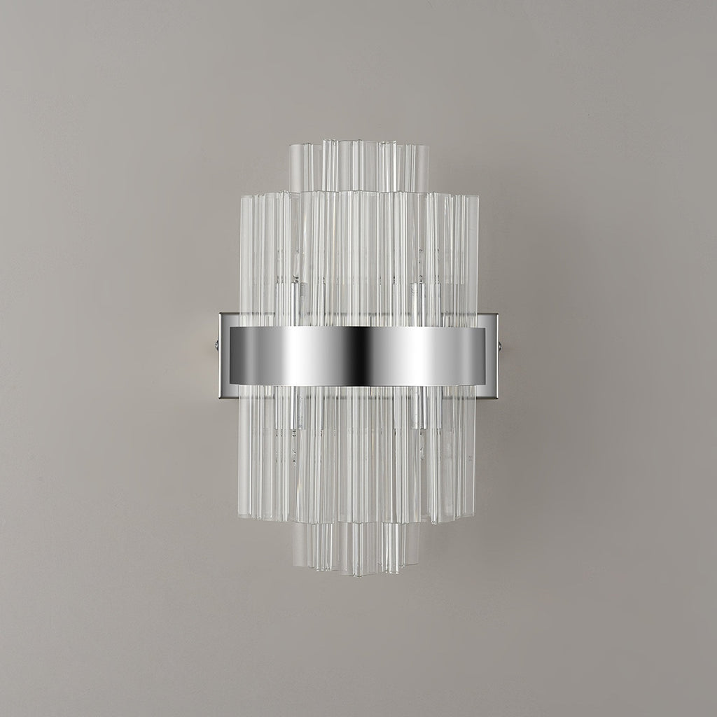 NL9510PN/CL9 Kaffer 4 Light Wall Light Polished Nickel Clear