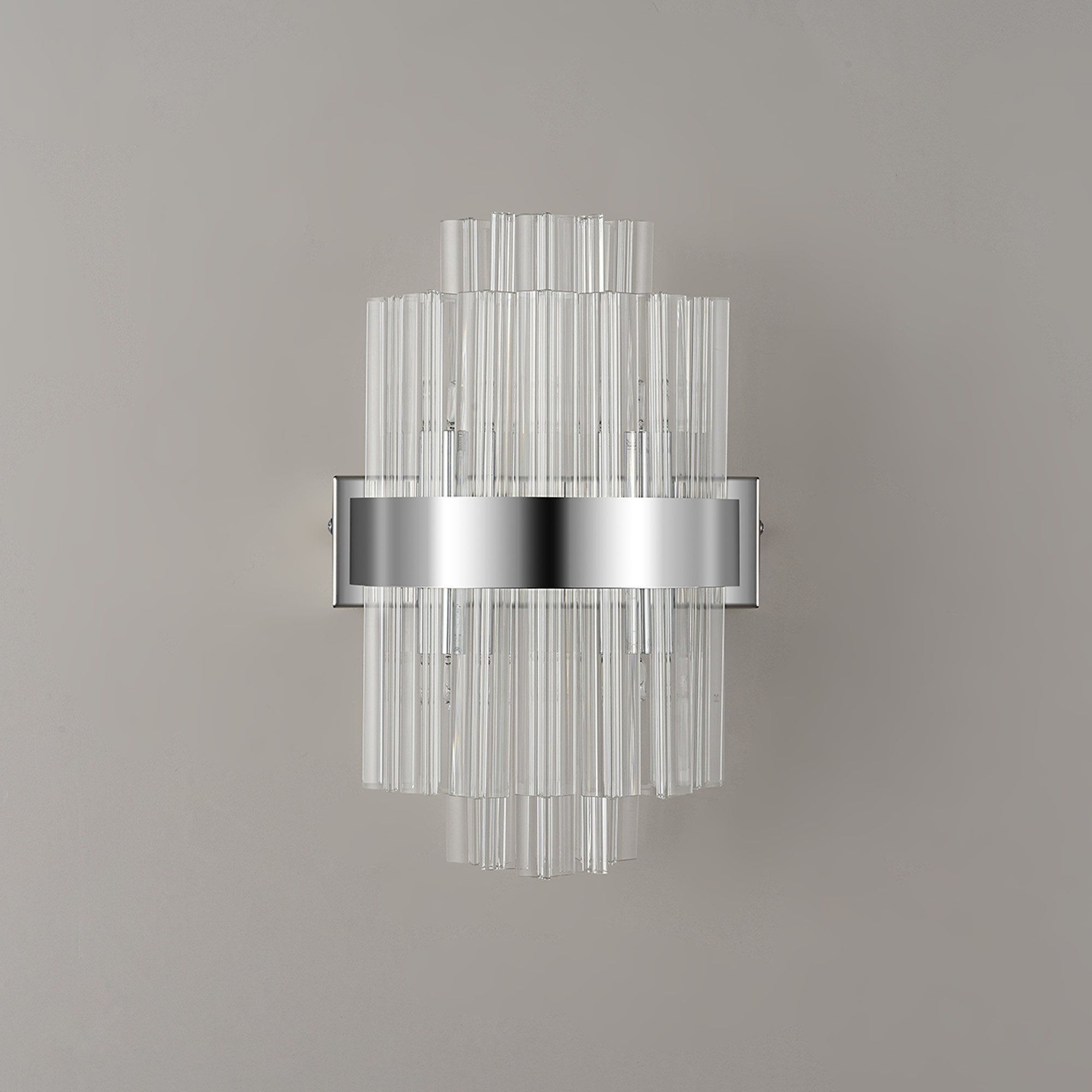 NL9510PN/CL9 Kaffer 4 Light Wall Light Polished Nickel Clear