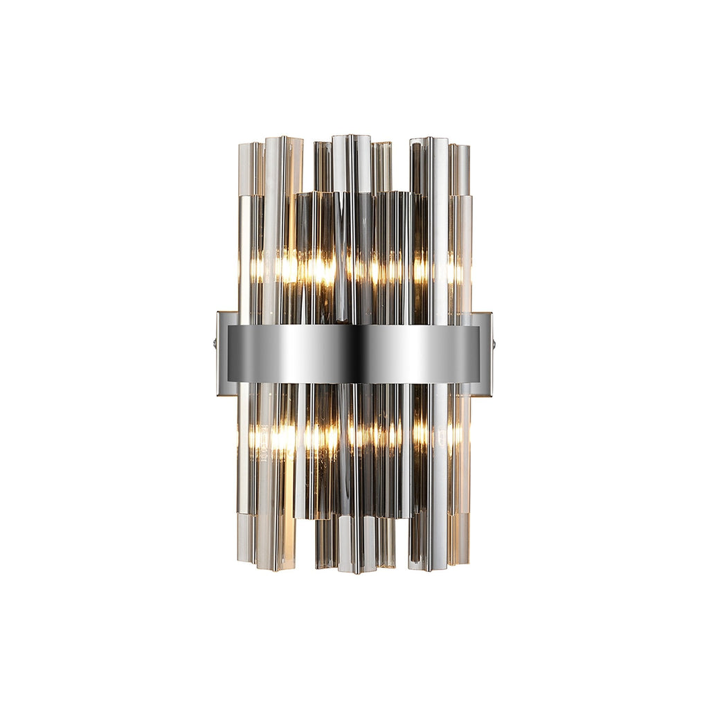 NL9510PN/SM9 Kaffer 4 Light Wall Light Polished Nickel Smoke