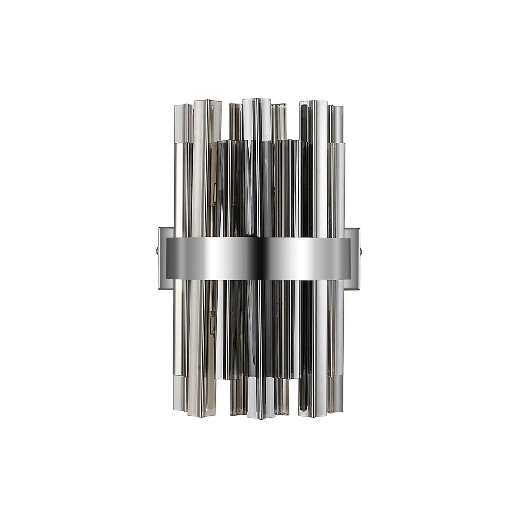 NL9510PN/SM9 Kaffer 4 Light Wall Light Polished Nickel Smoke