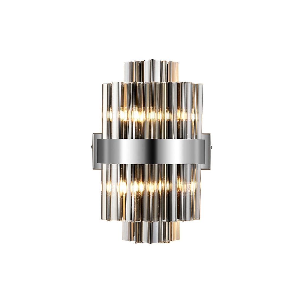 NL9510PN/SM9 Kaffer 4 Light Wall Light Polished Nickel Smoke