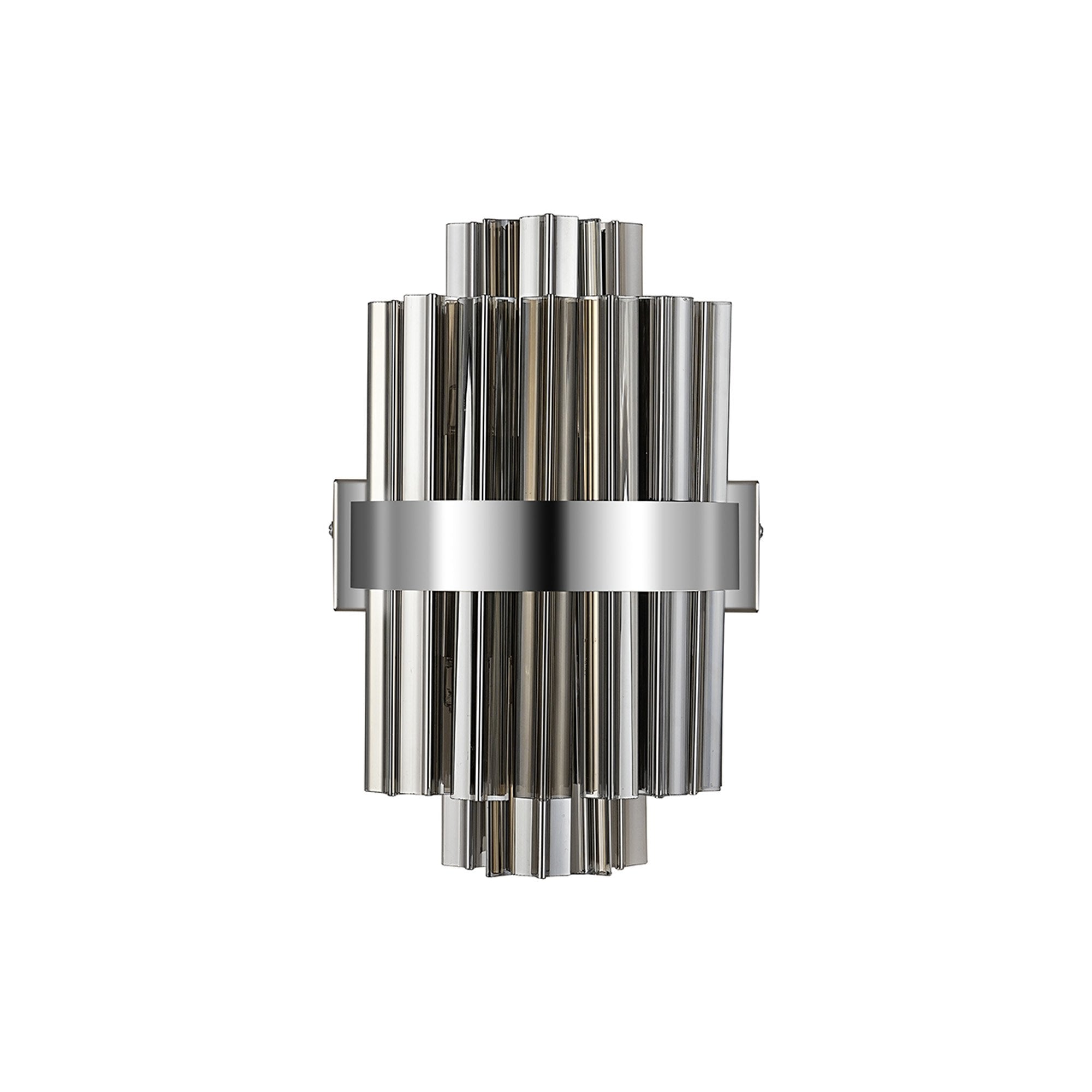 NL9510PN/SM9 Kaffer 4 Light Wall Light Polished Nickel Smoke