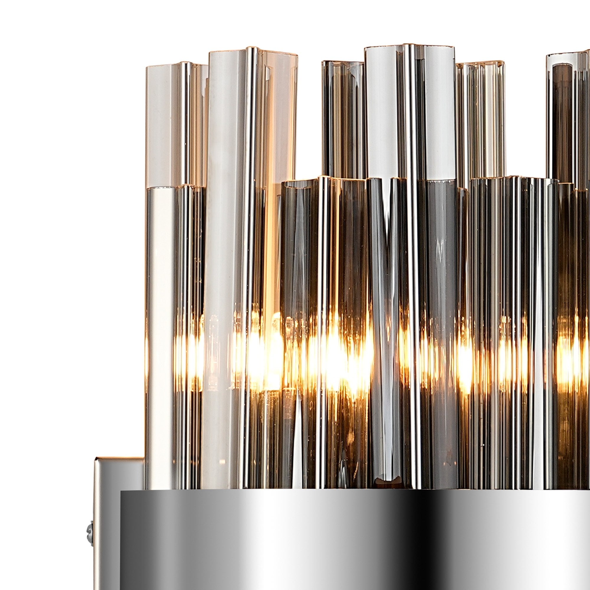 NL9510PN/SM9 Kaffer 4 Light Wall Light Polished Nickel Smoke