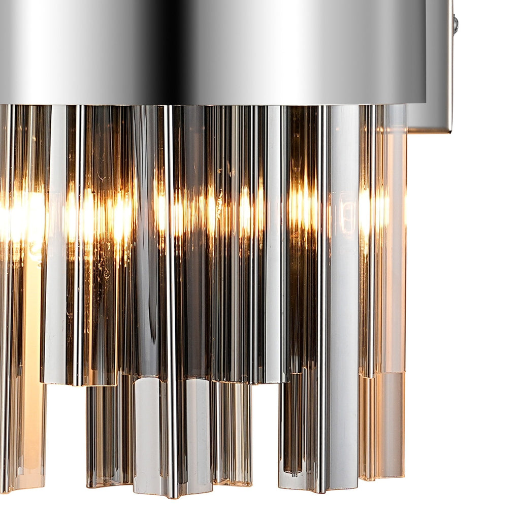 NL9510PN/SM9 Kaffer 4 Light Wall Light Polished Nickel Smoke