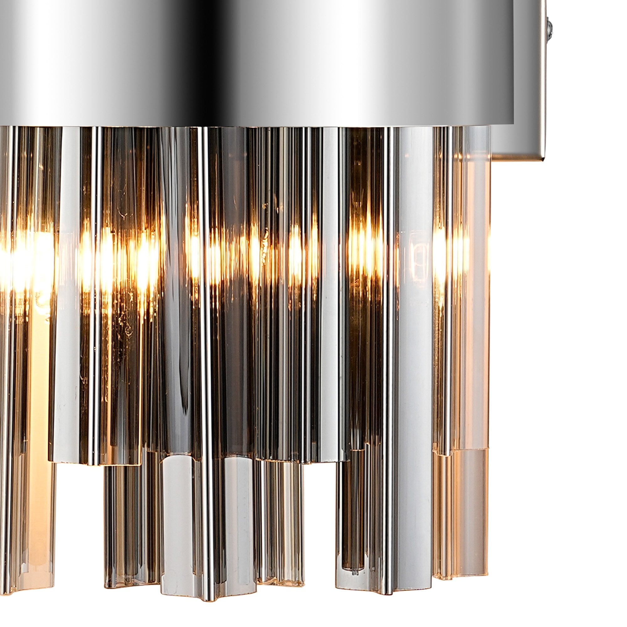 NL9510PN/SM9 Kaffer 4 Light Wall Light Polished Nickel Smoke