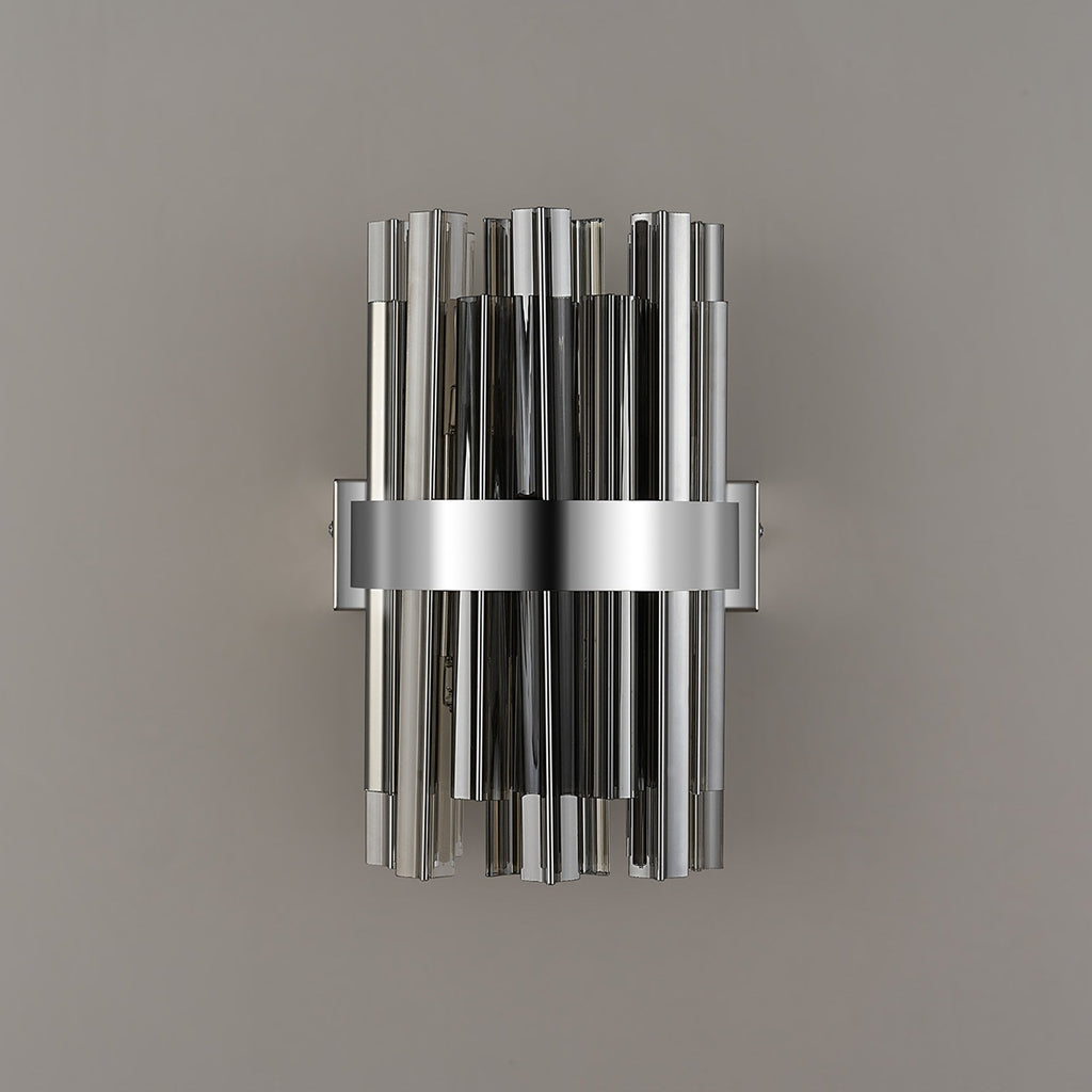 NL9510PN/SM9 Kaffer 4 Light Wall Light Polished Nickel Smoke