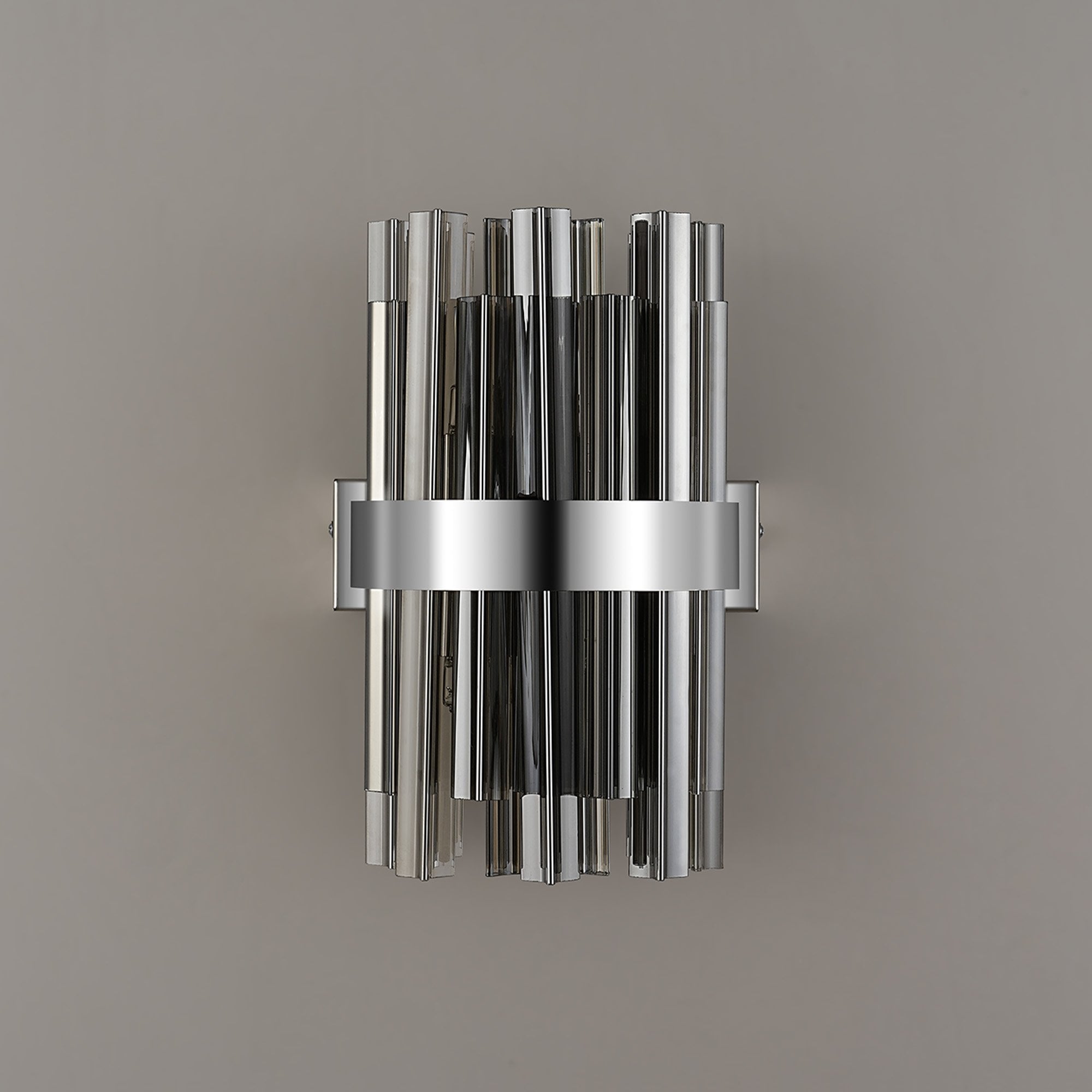 NL9510PN/SM9 Kaffer 4 Light Wall Light Polished Nickel Smoke
