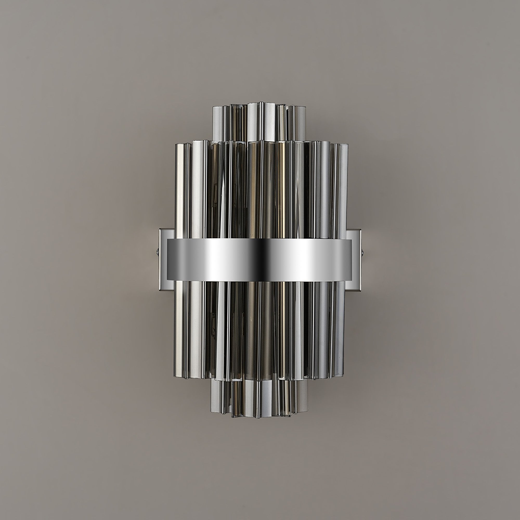 NL9510PN/SM9 Kaffer 4 Light Wall Light Polished Nickel Smoke