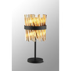 NL9512BL/AM9 Kaffer 6 Light Table Lamp Satin Black Amber