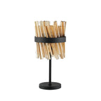 NL9512BL/AM9 Kaffer 6 Light Table Lamp Satin Black Amber