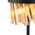 NL9512BL/AM9 Kaffer 6 Light Table Lamp Satin Black Amber