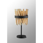 NL9512BL/AM9 Kaffer 6 Light Table Lamp Satin Black Amber