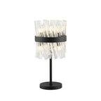 NL9512BL/CL9 Kaffer 6 Light Table Lamp Satin Black Clear