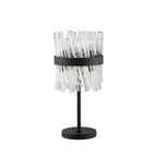 NL9512BL/CL9 Kaffer 6 Light Table Lamp Satin Black Clear