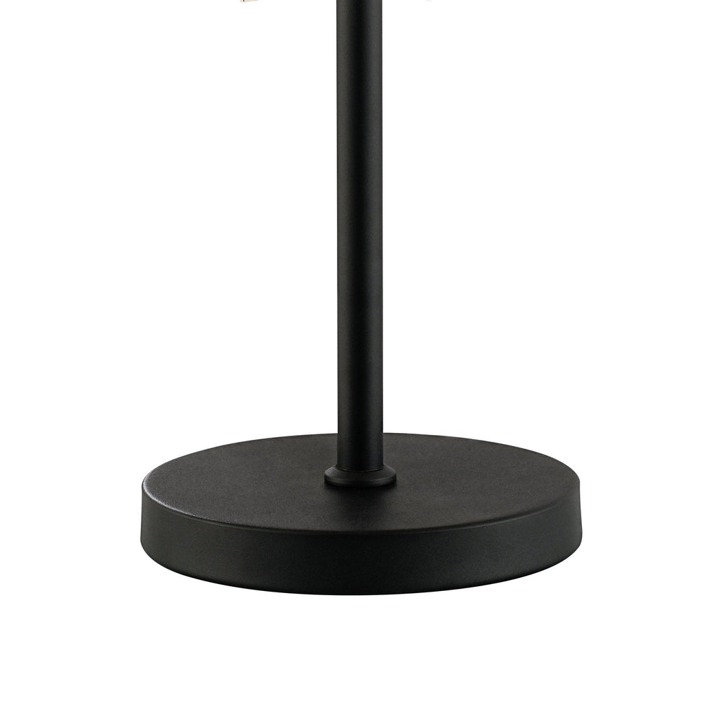 NL9512BL/CL9 Kaffer 6 Light Table Lamp Satin Black Clear