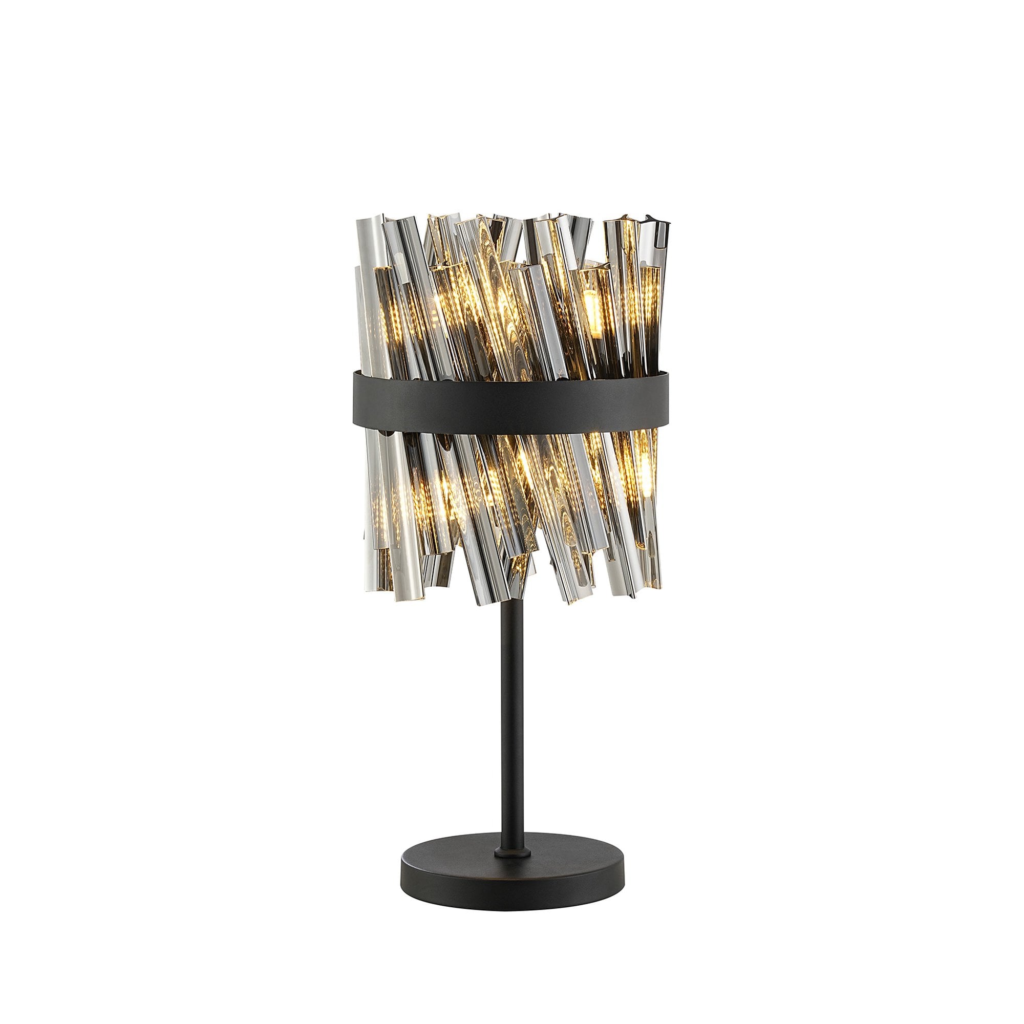 NL9512BL/SM9 Kaffer 6 Light Table Lamp Satin Black Smoke