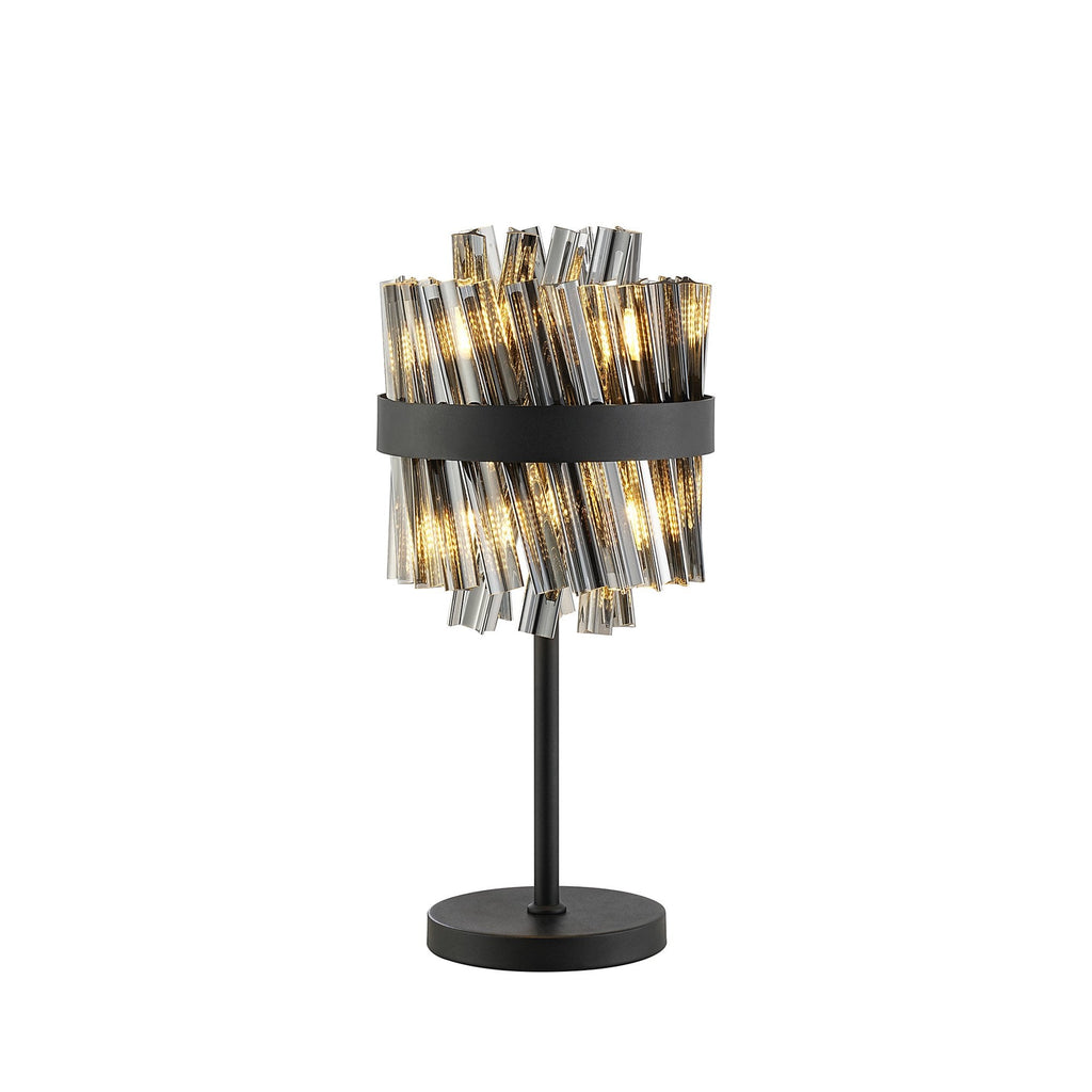 NL9512BL/SM9 Kaffer 6 Light Table Lamp Satin Black Smoke
