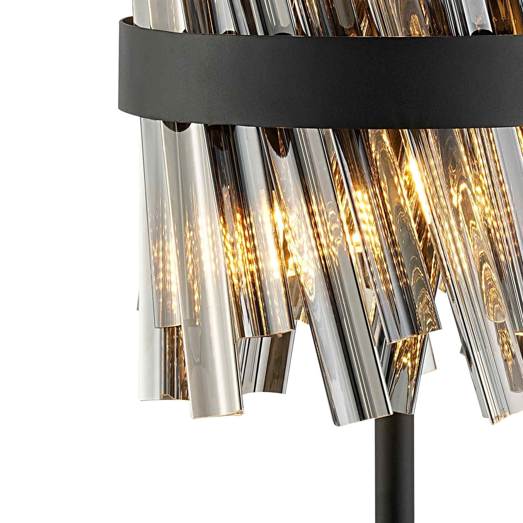 NL9512BL/SM9 Kaffer 6 Light Table Lamp Satin Black Smoke
