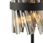 NL9512BL/SM9 Kaffer 6 Light Table Lamp Satin Black Smoke