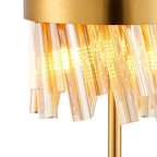 NL9512BR/AM9 Kaffer 6 Light Table Lamp Brass Amber