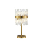 NL9512BR/CL9 Kaffer 6 Light Table Lamp Brass Clear
