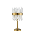 NL9512BR/CL9 Kaffer 6 Light Table Lamp Brass Clear