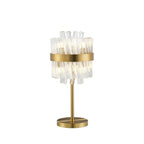 NL9512BR/CL9 Kaffer 6 Light Table Lamp Brass Clear