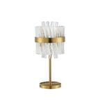 NL9512BR/CL9 Kaffer 6 Light Table Lamp Brass Clear
