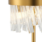 NL9512BR/CL9 Kaffer 6 Light Table Lamp Brass Clear