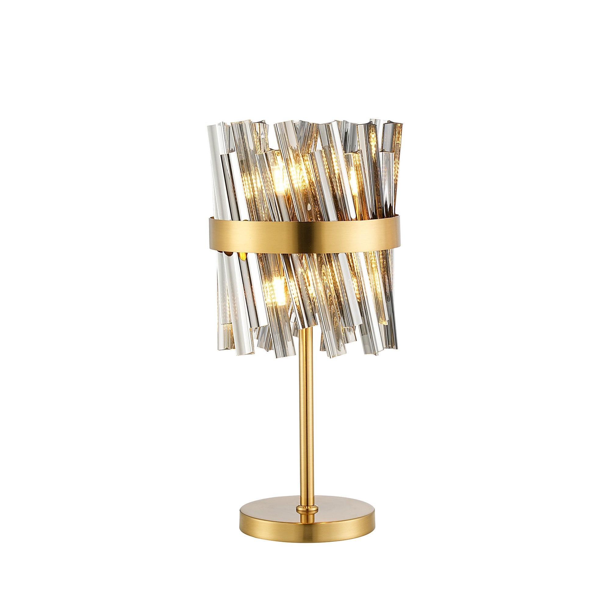 NL9512BR/SM9 Kaffer 6 Light Table Lamp Brass Smoke
