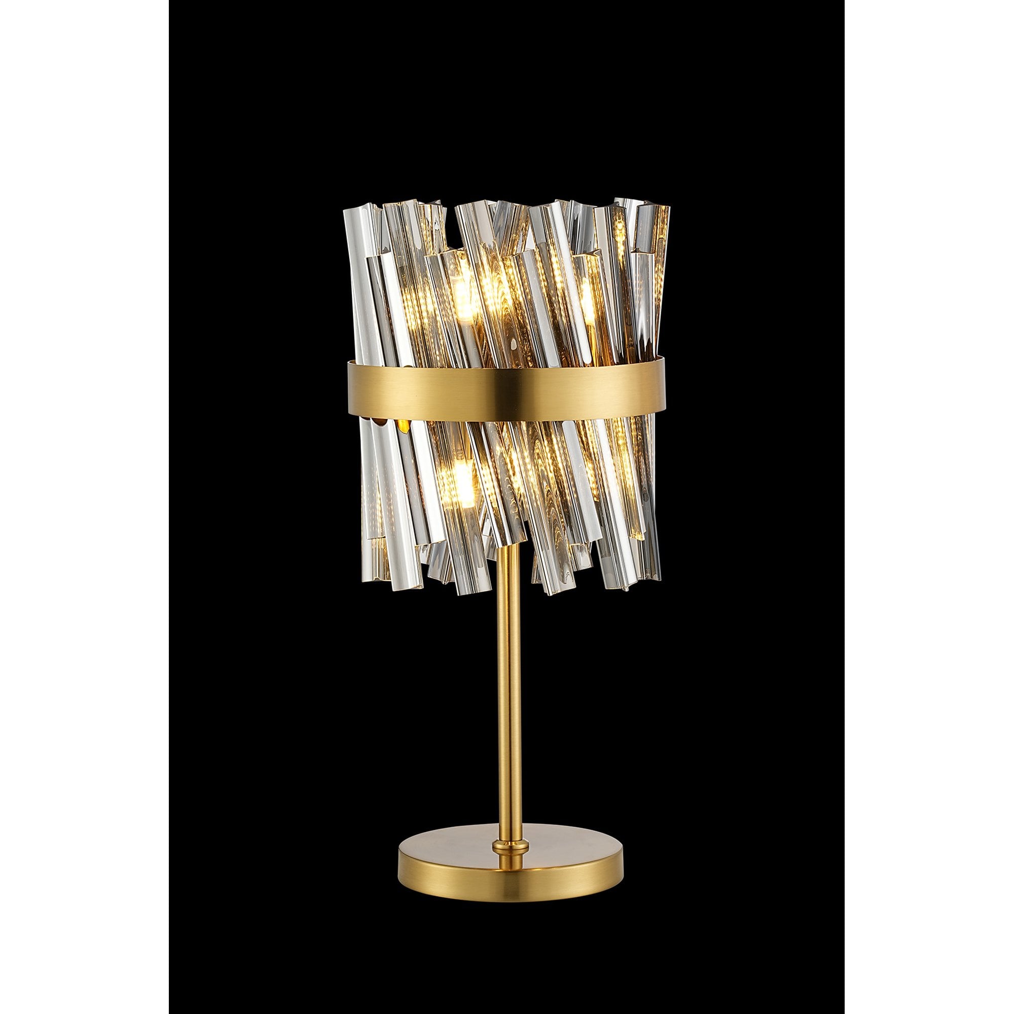 NL9512BR/SM9 Kaffer 6 Light Table Lamp Brass Smoke