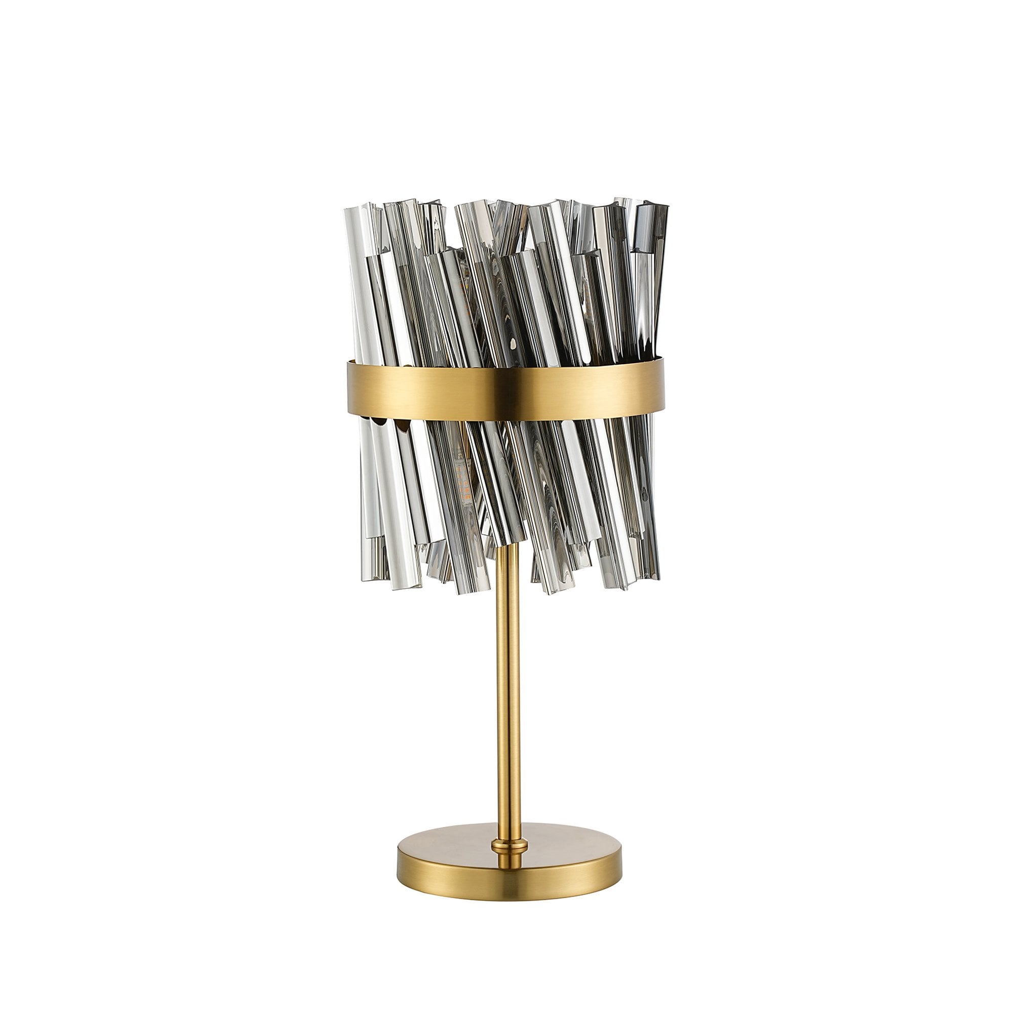 NL9512BR/SM9 Kaffer 6 Light Table Lamp Brass Smoke