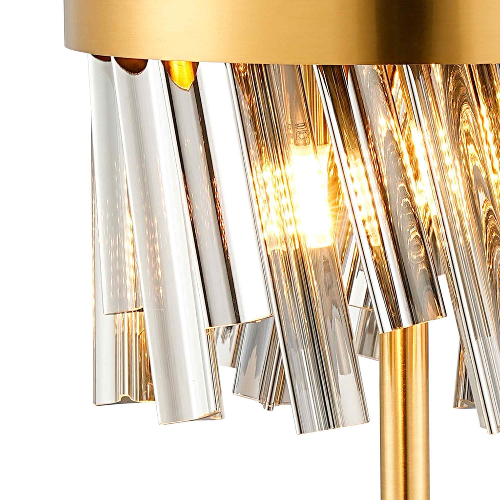 NL9512BR/SM9 Kaffer 6 Light Table Lamp Brass Smoke