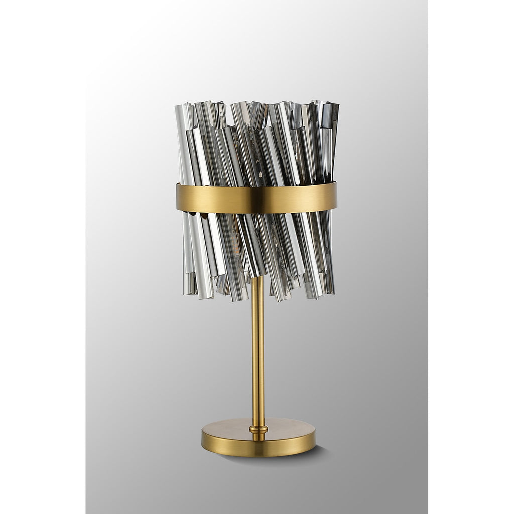 NL9512BR/SM9 Kaffer 6 Light Table Lamp Brass Smoke