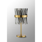 NL9512BR/SM9 Kaffer 6 Light Table Lamp Brass Smoke