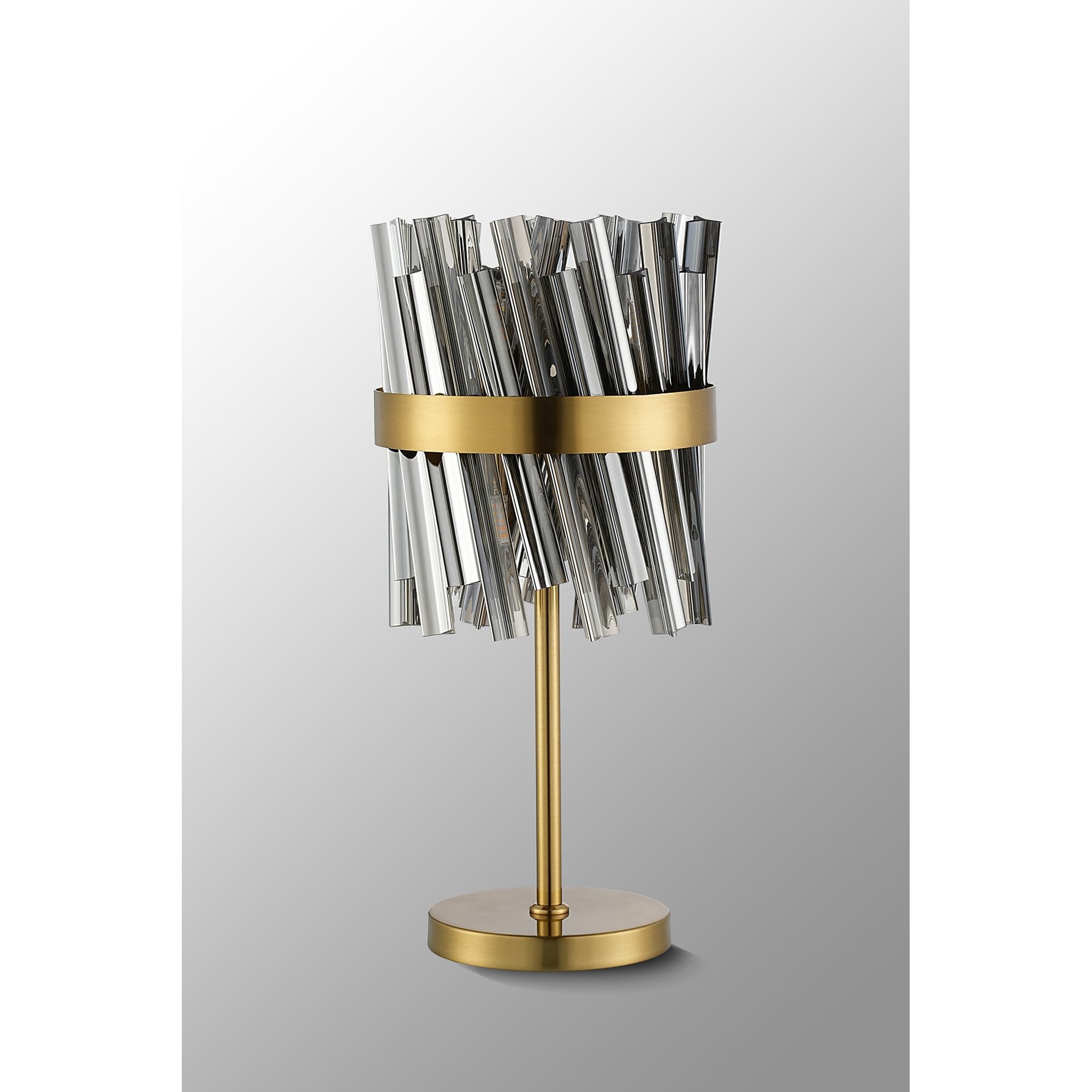 NL9512BR/SM9 Kaffer 6 Light Table Lamp Brass Smoke